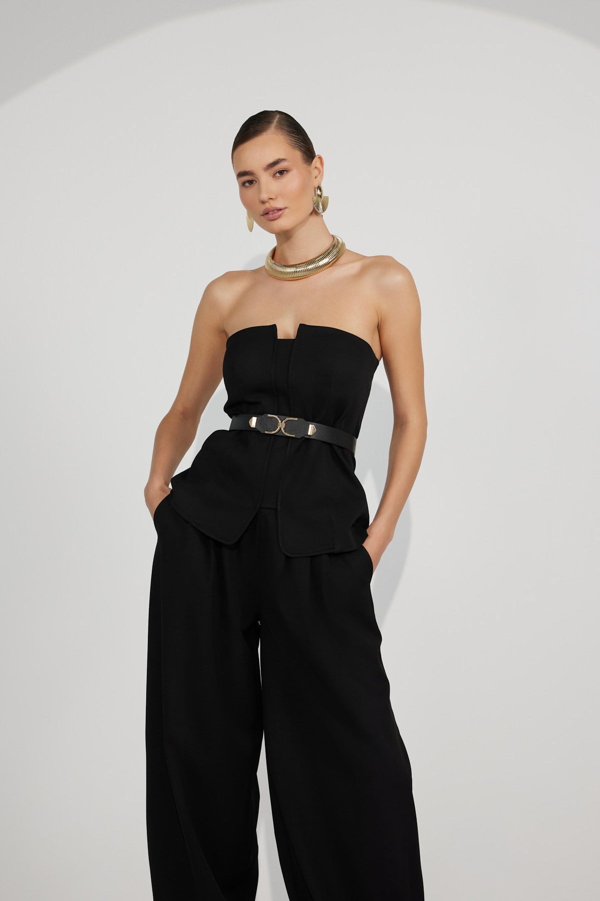 Modern Drape Pants Black
