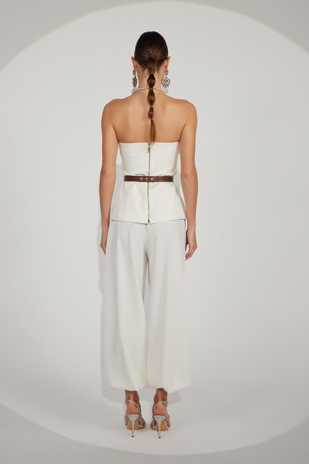 Modern Drape Pants White