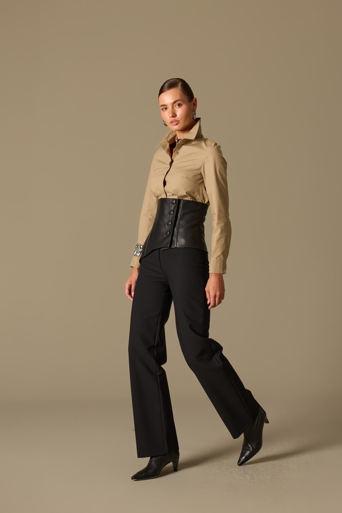 Moon Light 100% Cotton Shirt Bronze Brown