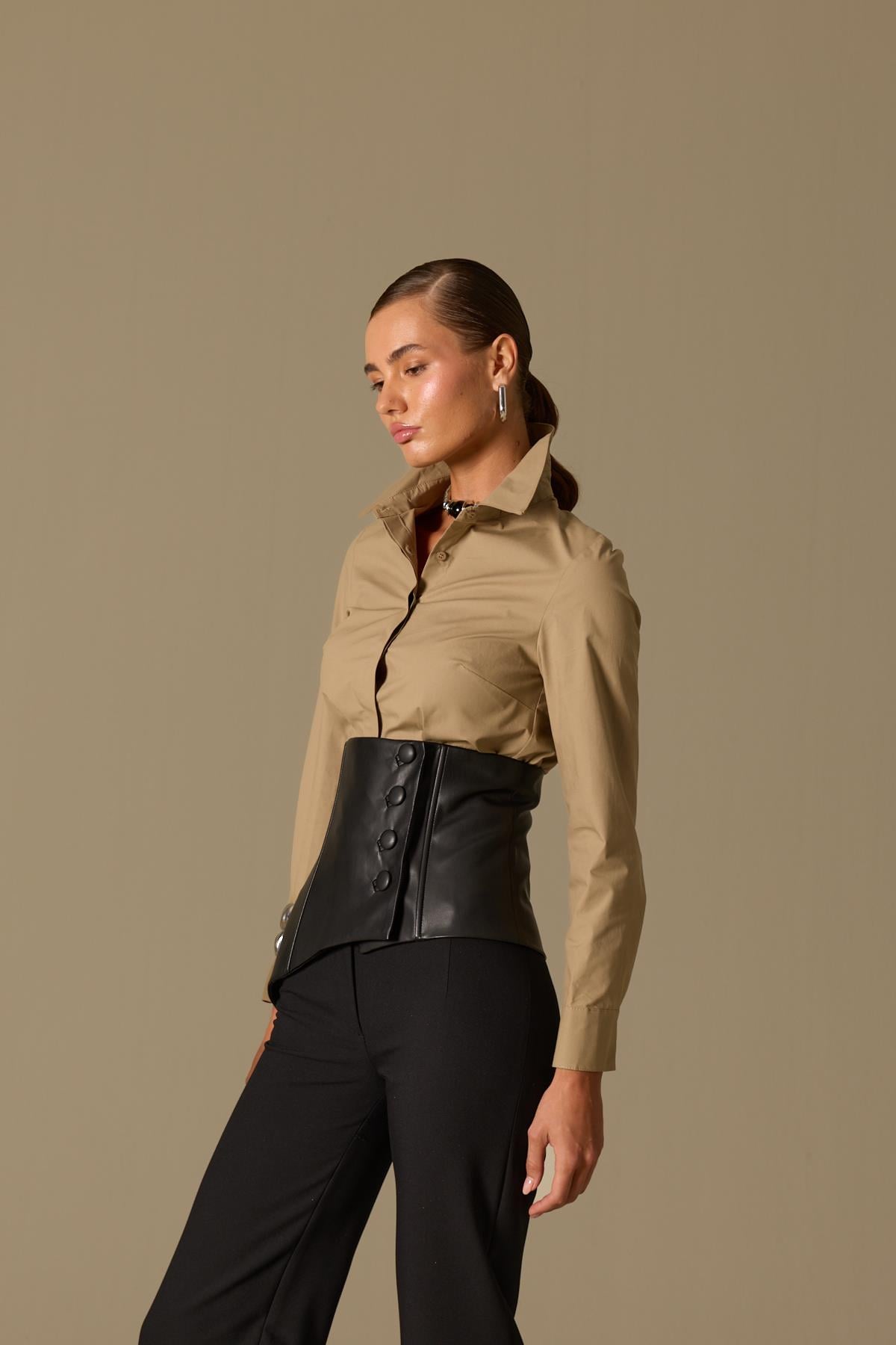 Moon Light 100% Cotton Shirt Bronze Brown