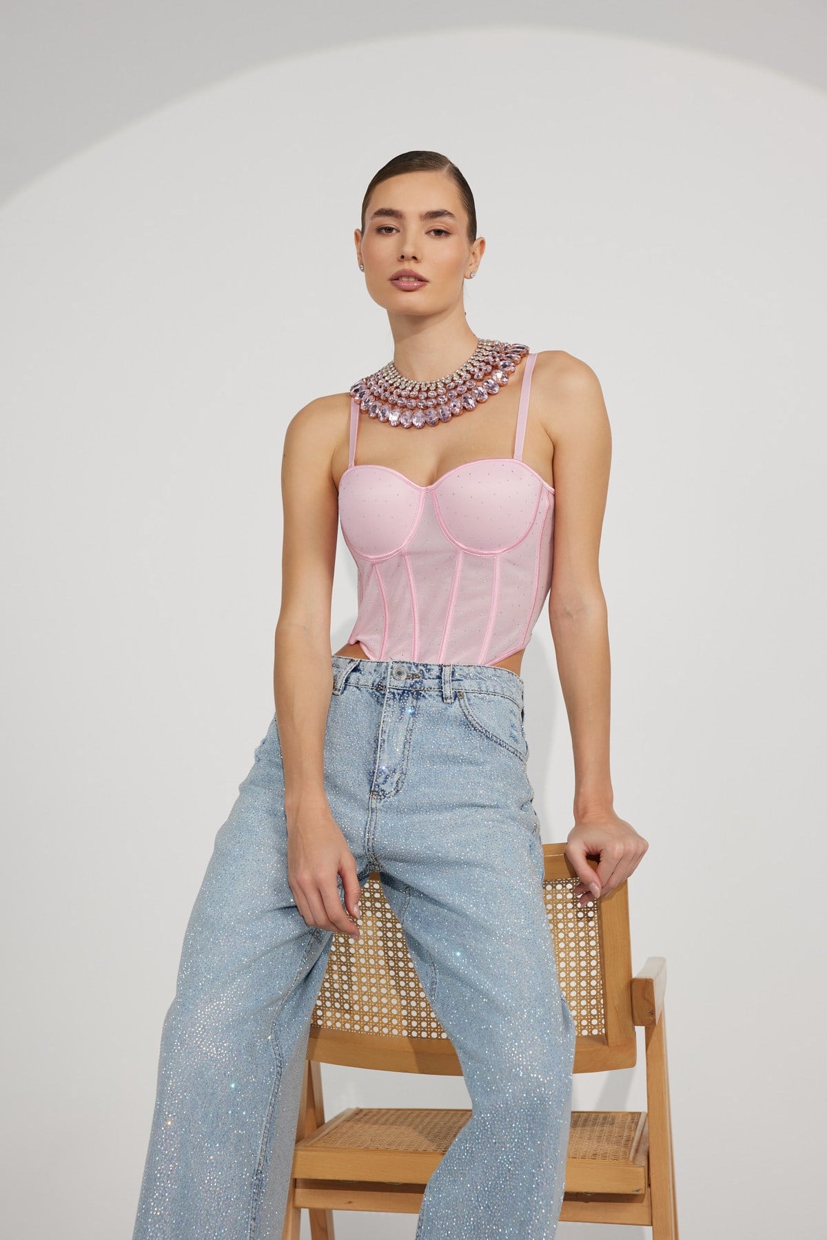 New Baggy Diamond Denim Jeans Blue Denim
