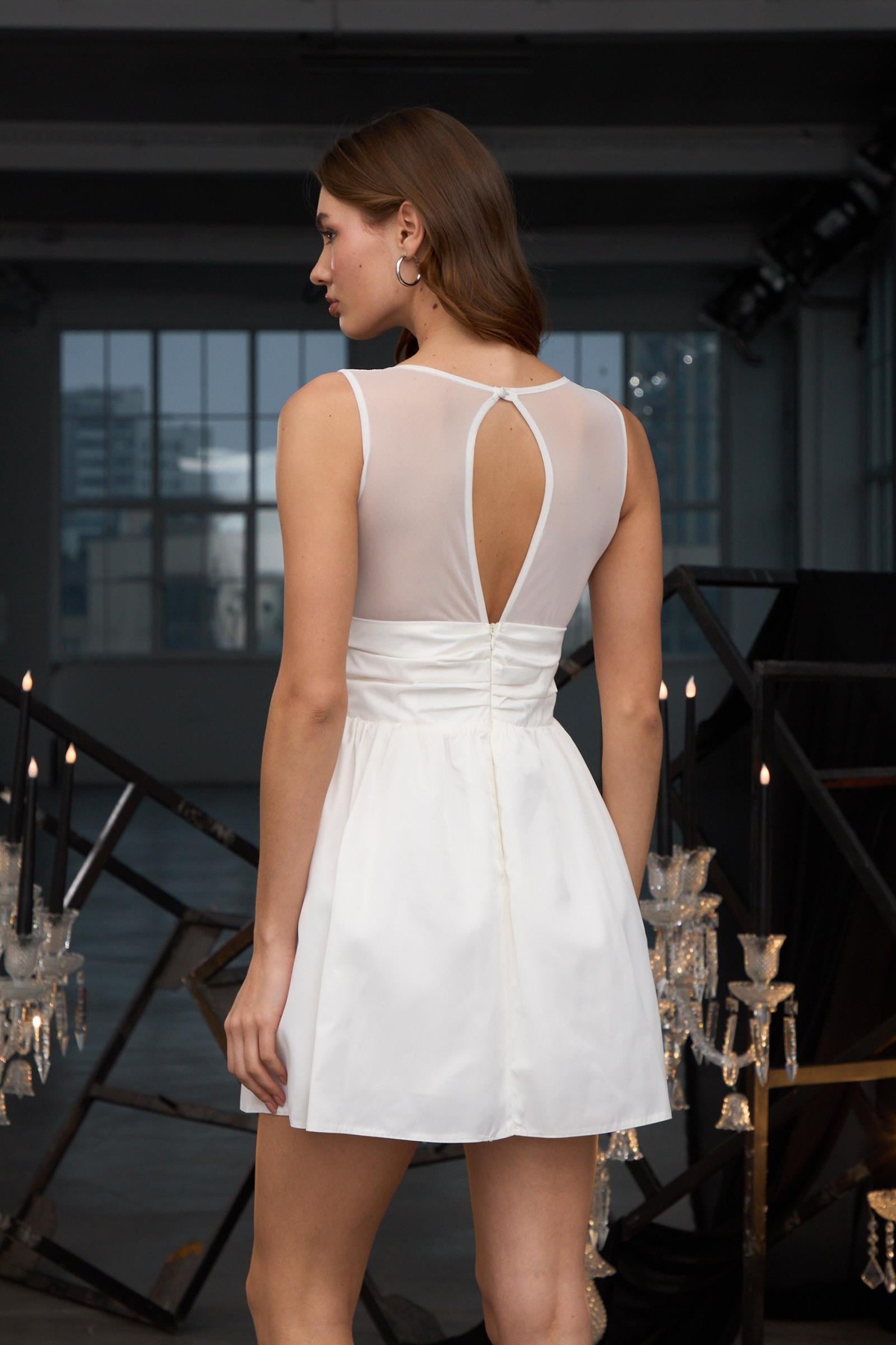 Night Breeze Mini Dress Beyaz