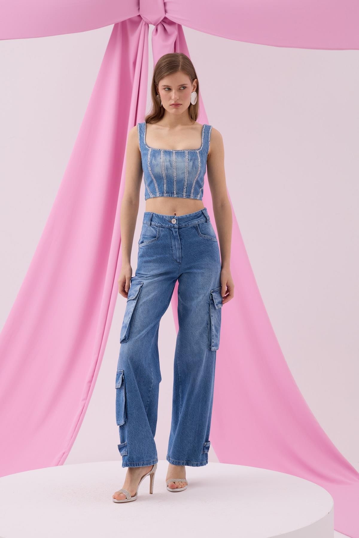 Nok Classic Signature STAR KARGO Denim Pantolon LİGHT BLUE