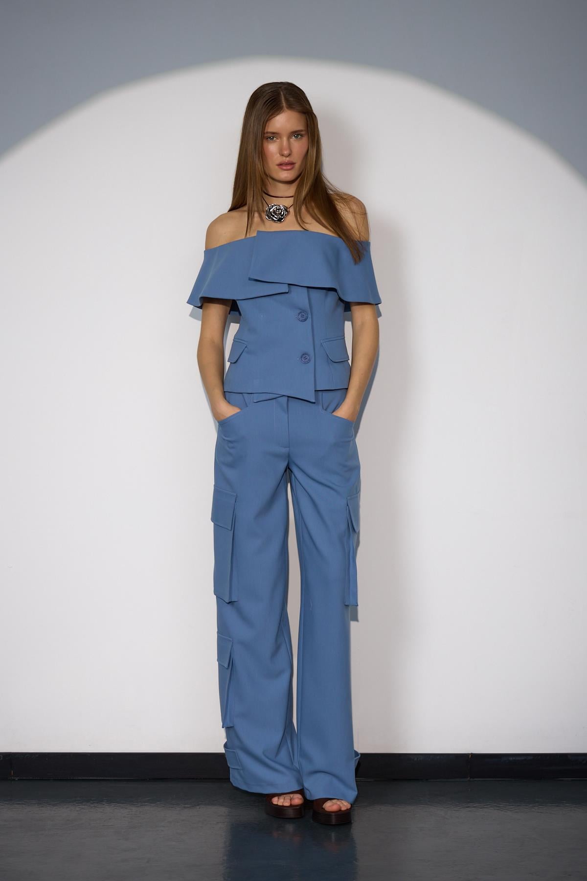 Nok Classic Signature Star Kargo Pantolon İNDİGO