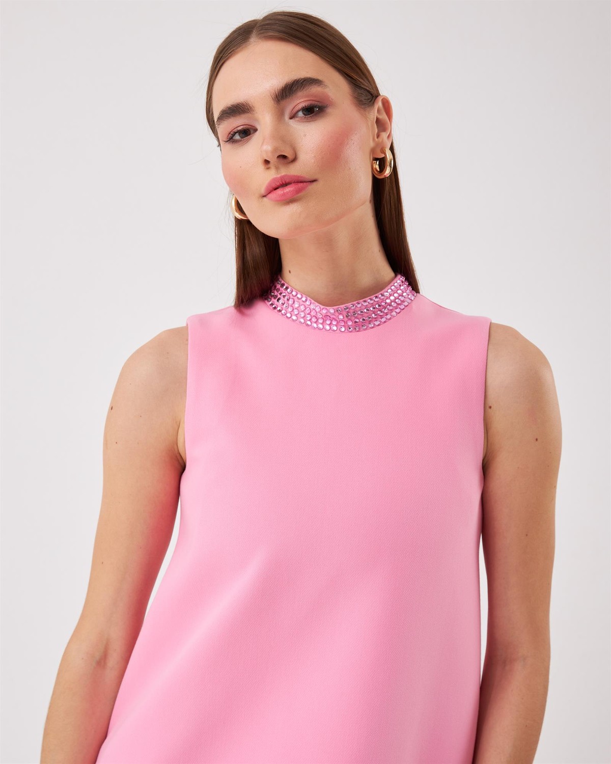 Nok Diamond Serisi Kokteyl Elbise Pembe