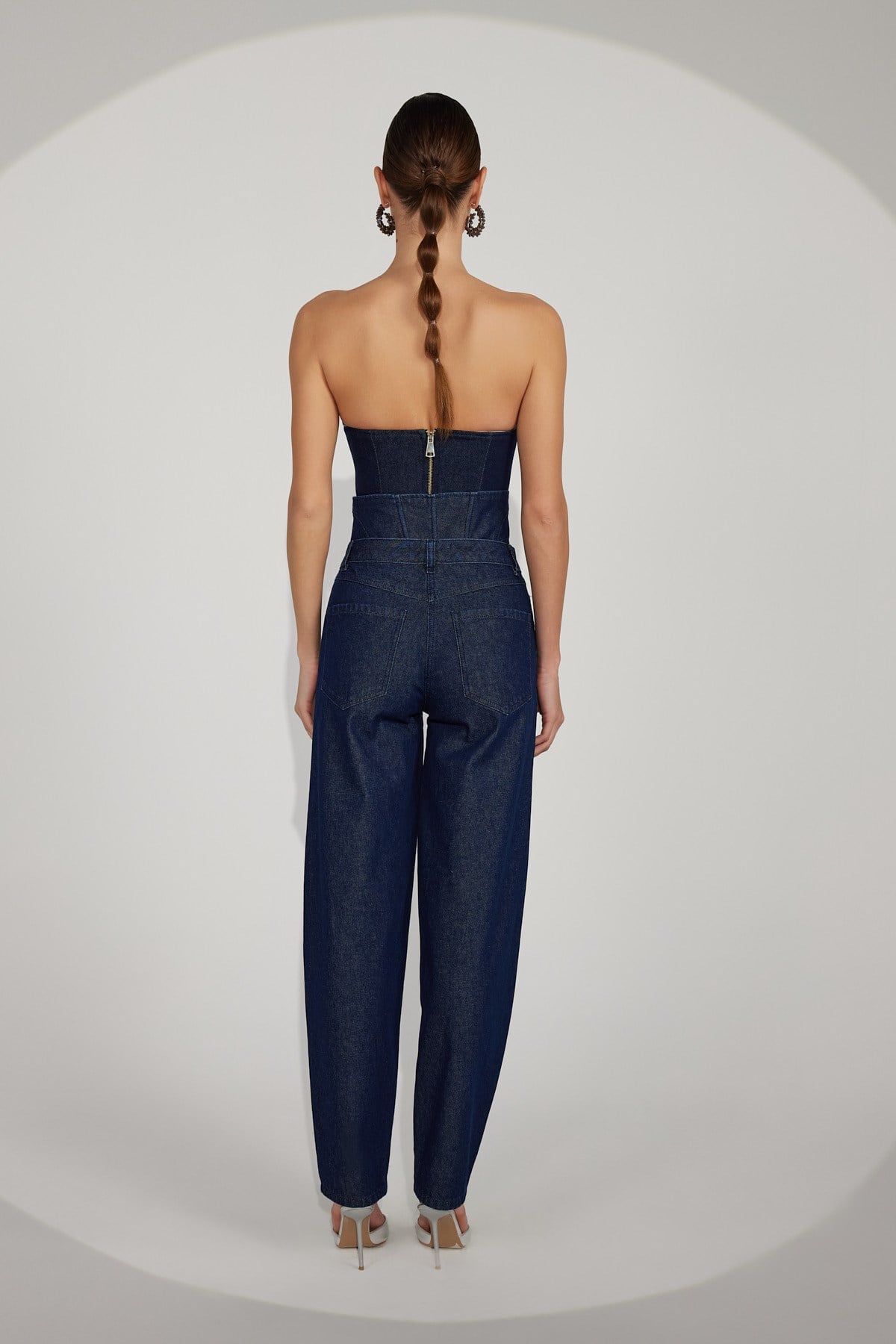 Nok Icon Corset Denim Jeans Dark Blue