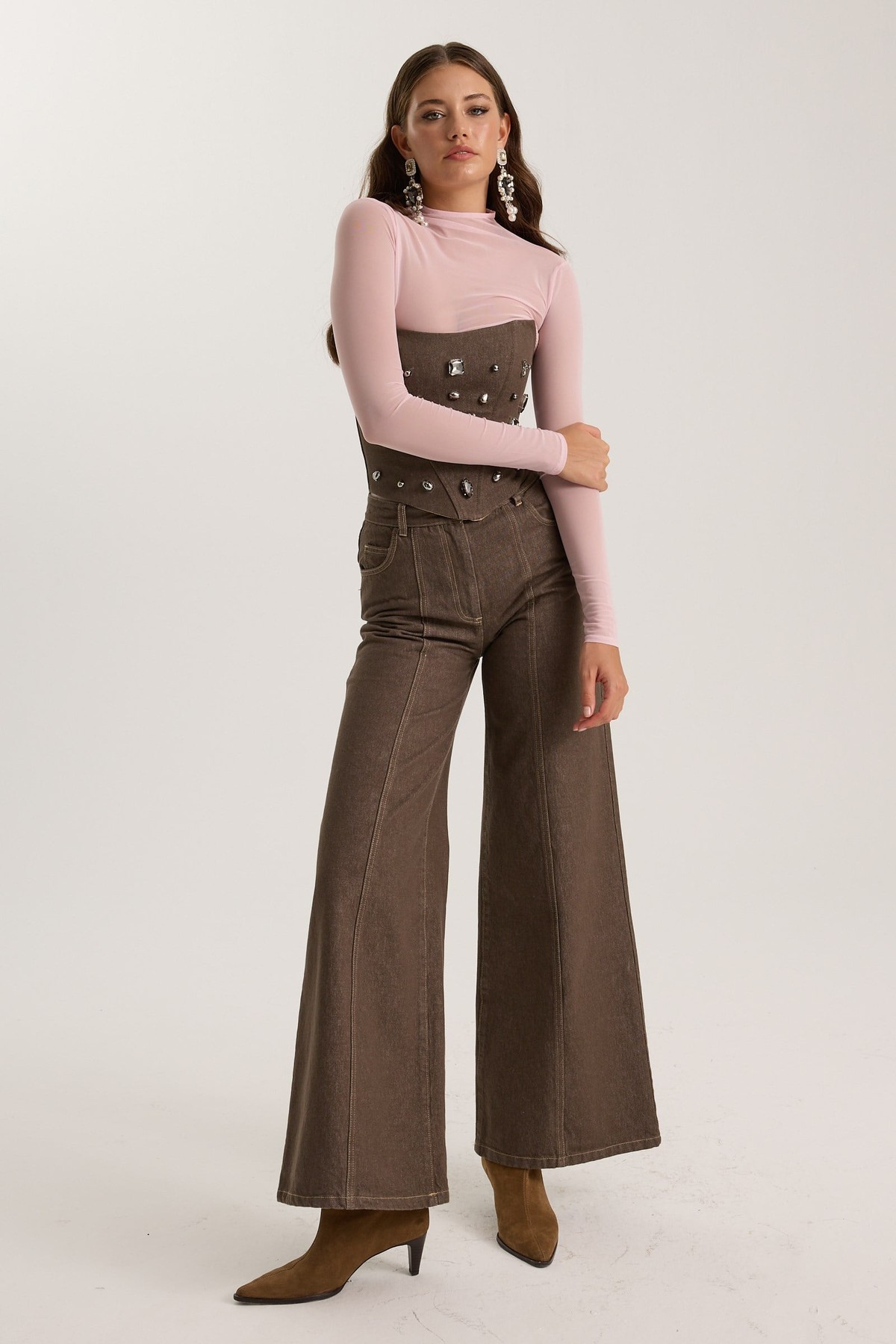 Nok Icon Indigo Belle Denim Jeans DARK GREEN