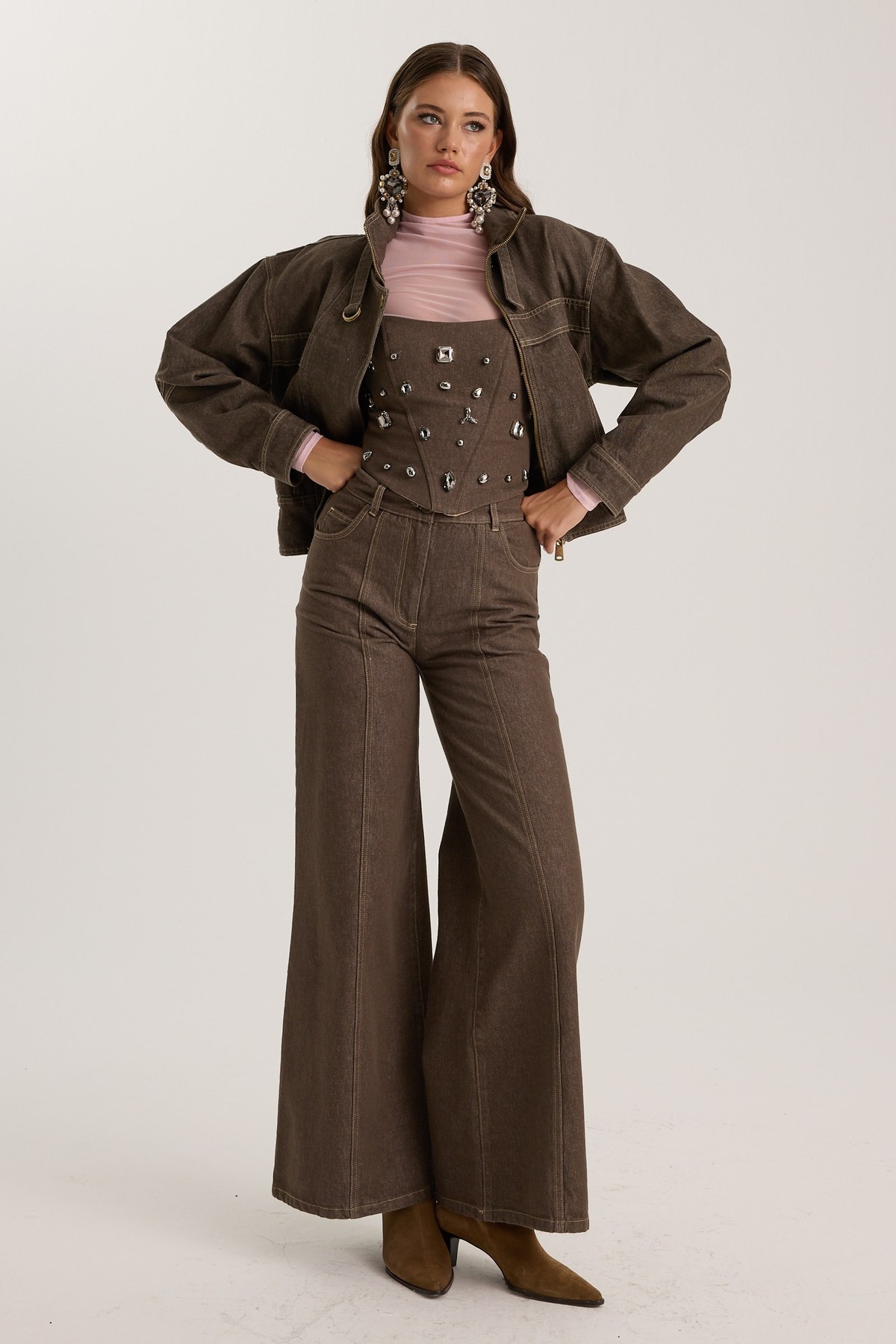 Nok Icon Indigo Belle Denim Jeans DARK GREEN