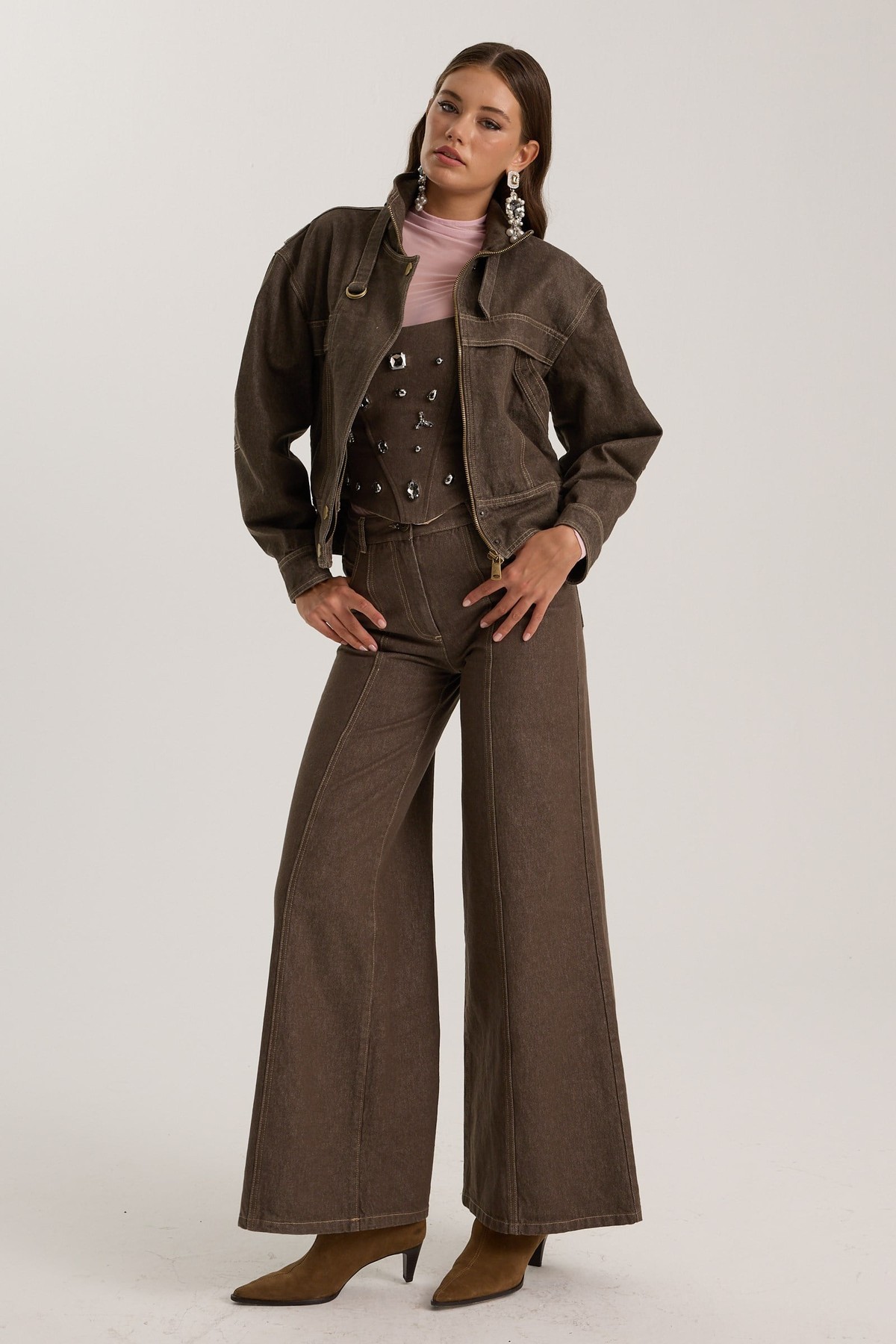 Nok Icon Indigo Belle Denim Jeans DARK GREEN