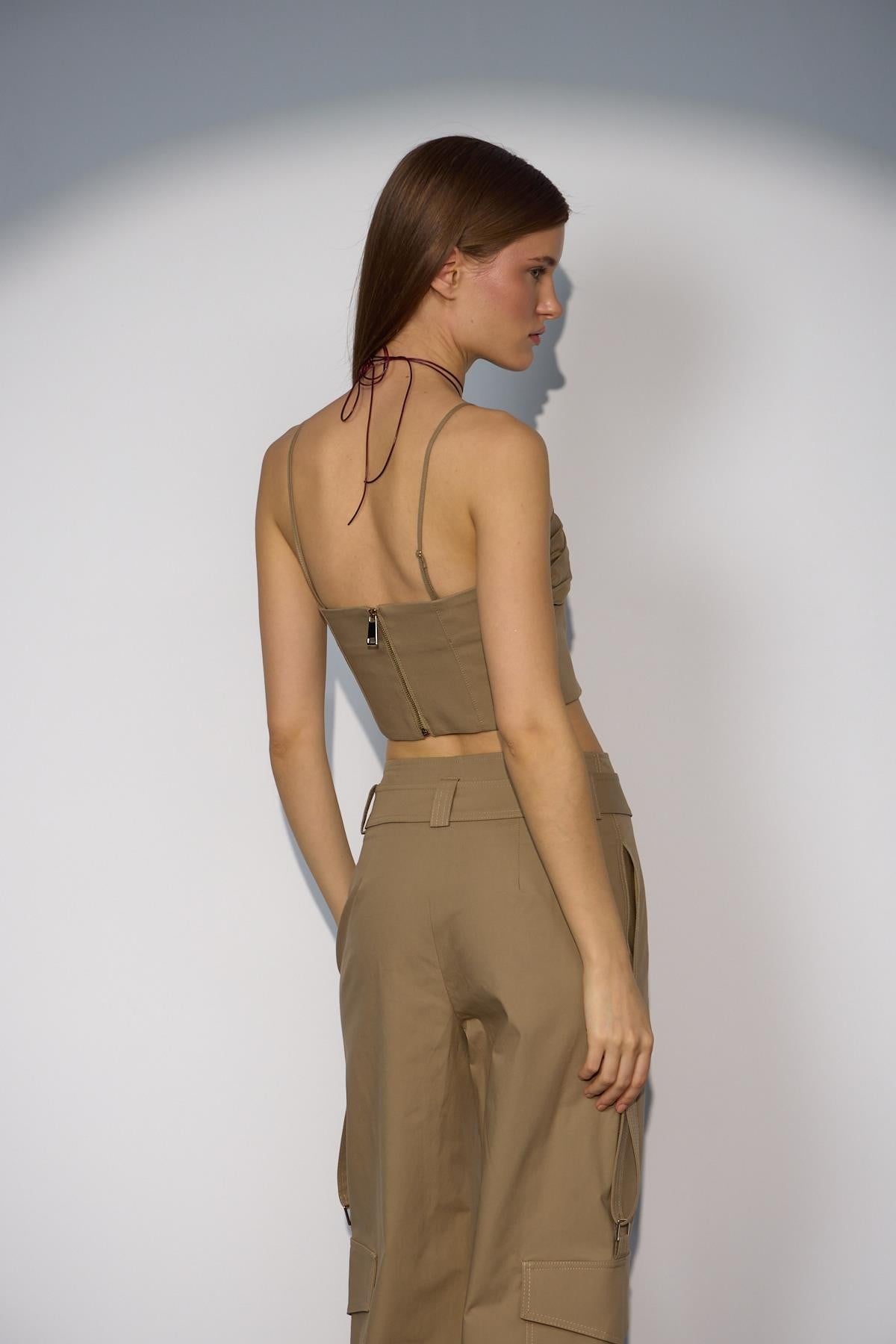 Nok Iconic Chic Twist Bustier Bronze Brown