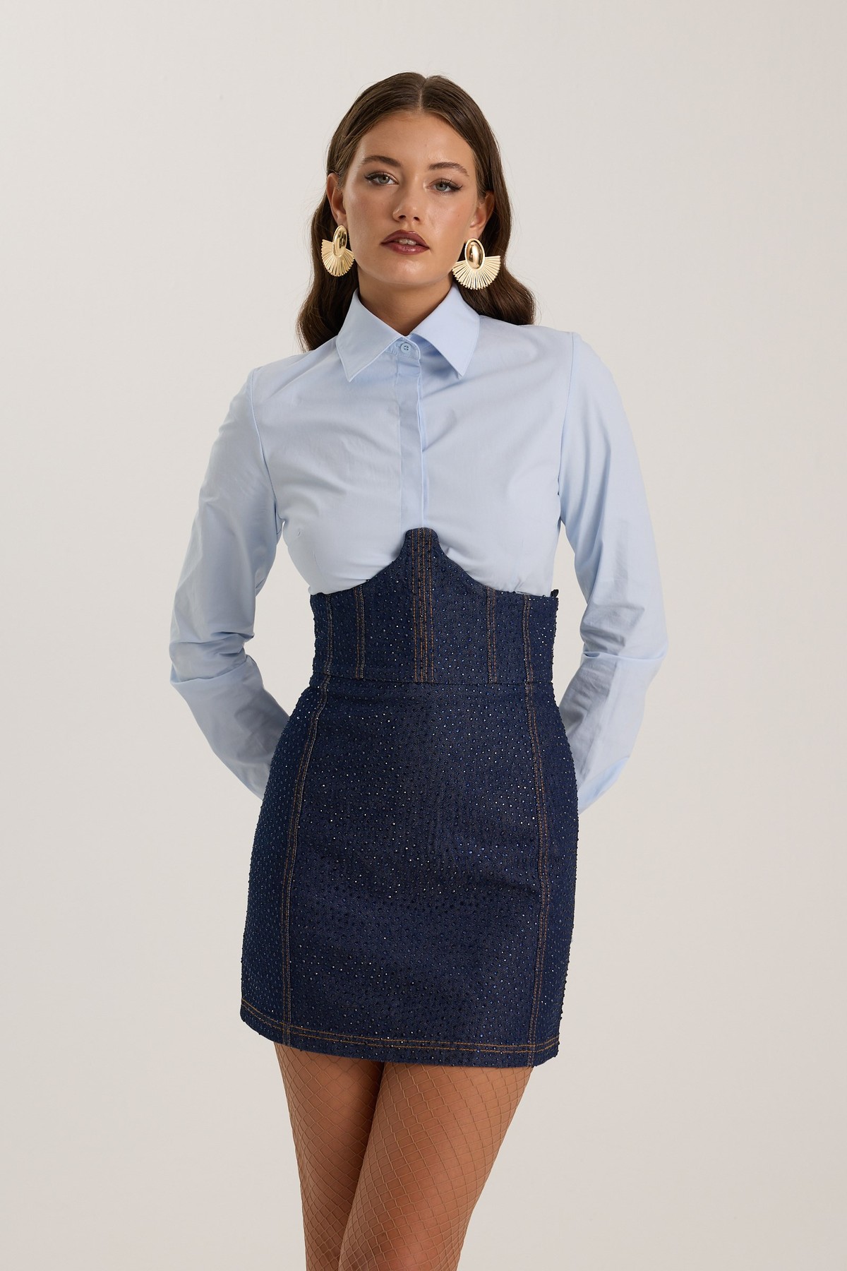 Nok Iconic Crystal Samantha Dreamy Skirt DARK BLUE
