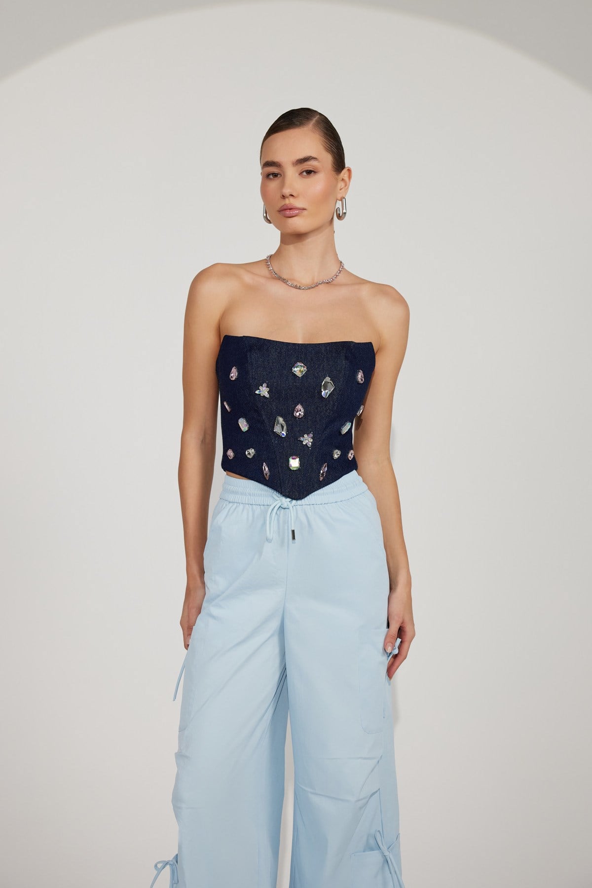 Nok Iconic Jewel Corset Dark Blue