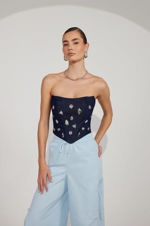 Nok Iconic Jewel Corset DARK BLUE