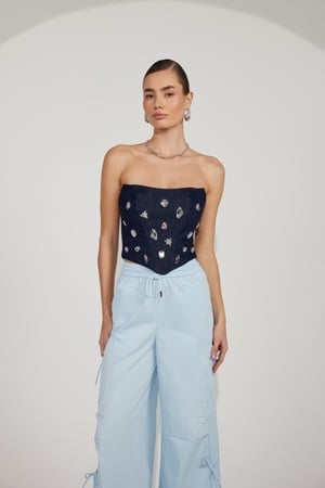 Nok Iconic Jewel Corset DARK BLUE