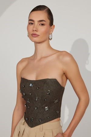 Nok Iconic Jewel Corset DARK GREEN