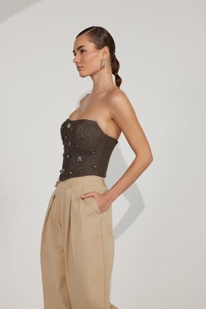 Nok Iconic Jewel Corset DARK GREEN