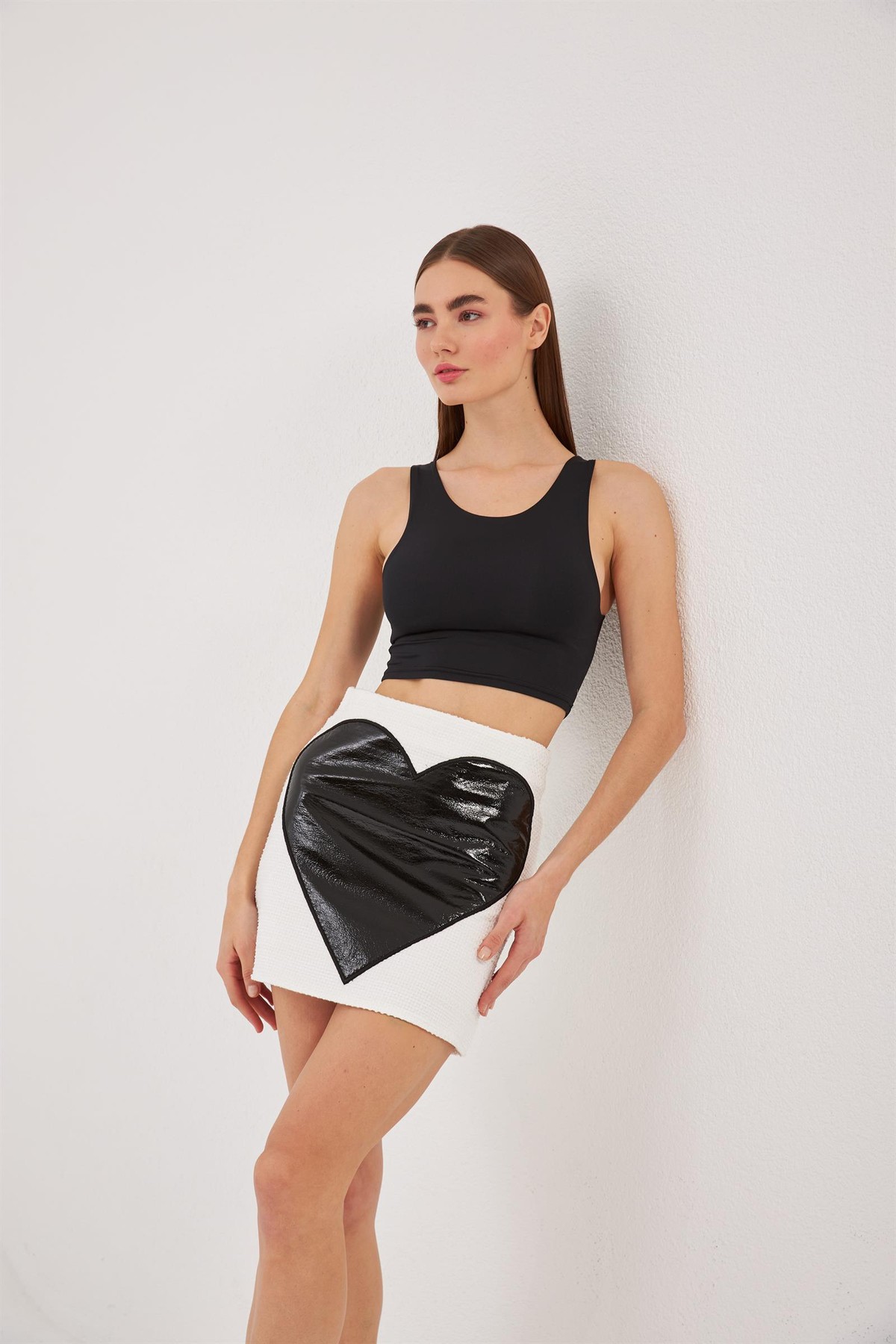 Nok Love Collection Tüvit Etek Beyaz