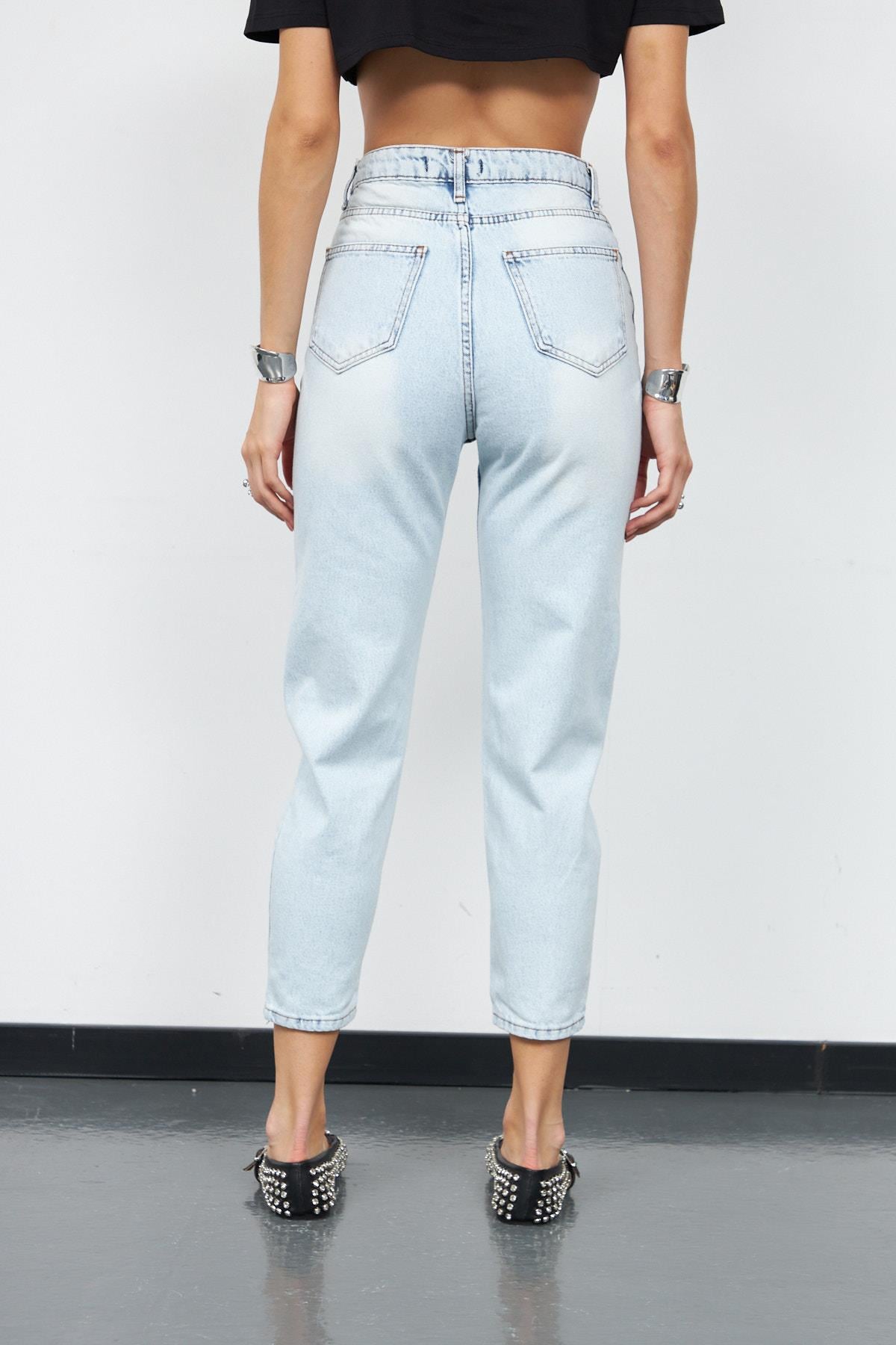 Nok Mom Fit Jean Pantolon LİGHT BLUE