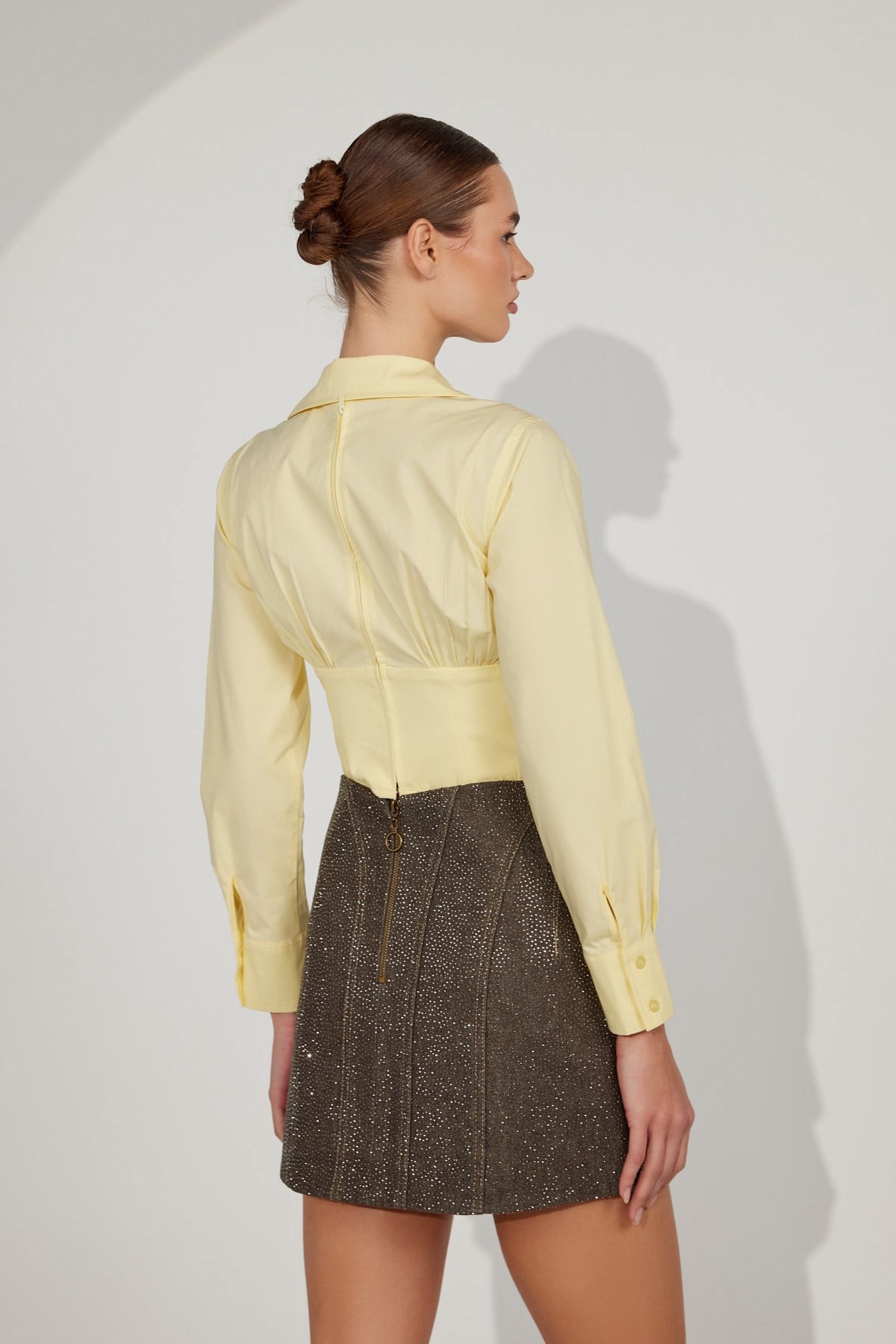 Nok Signature Alexandra Waist Corset Shirt Yellow