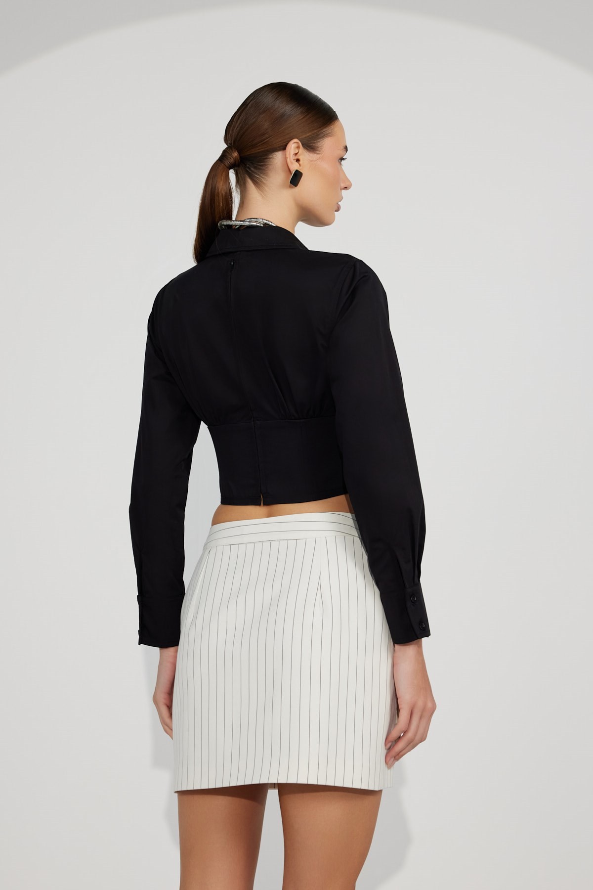 Nok Signature Alexandra Waist Corset Shirt Black