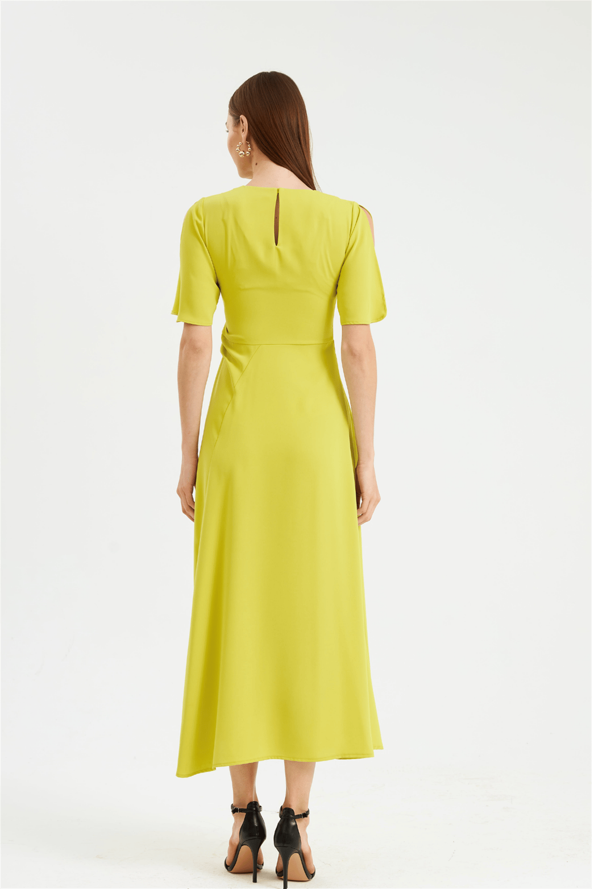 Nok Star Serisi Maxi Boy Elbise Lime