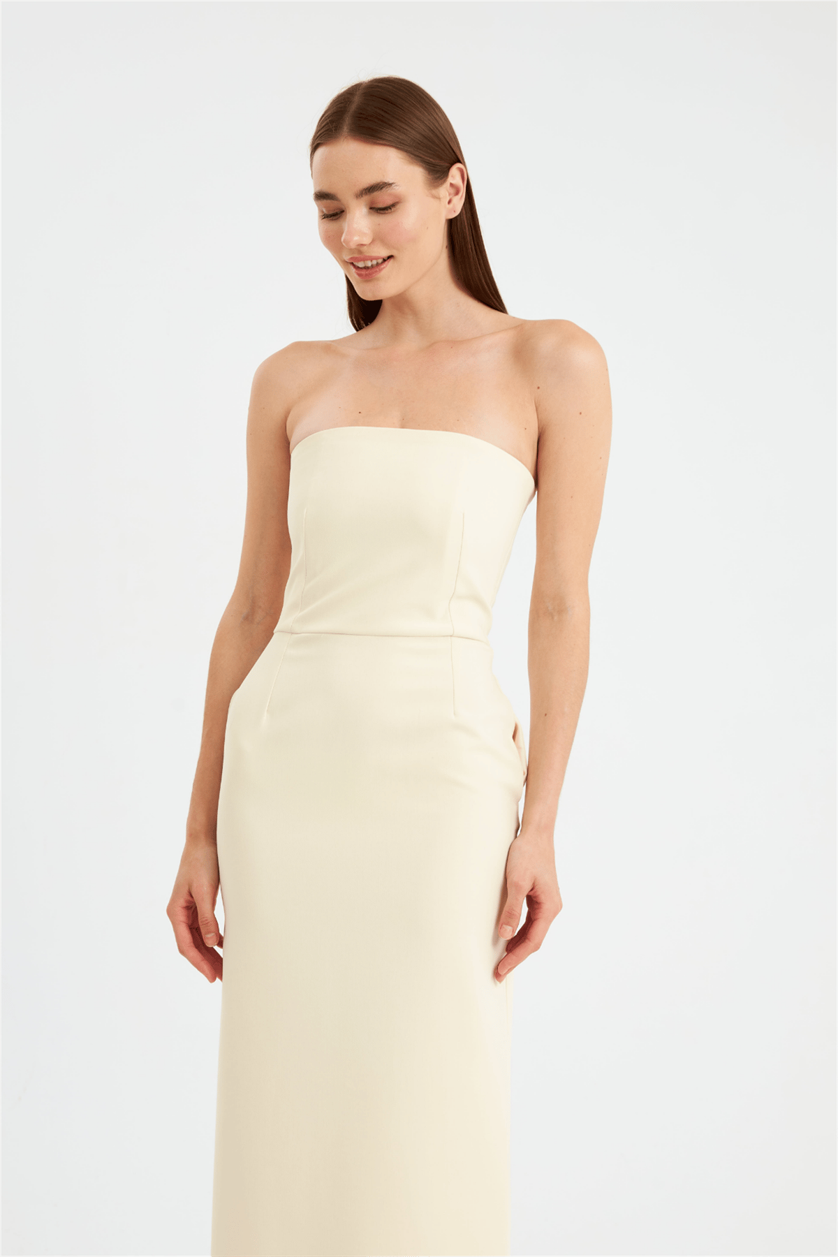 Nok Star Serisi Maxi Dress Ekru
