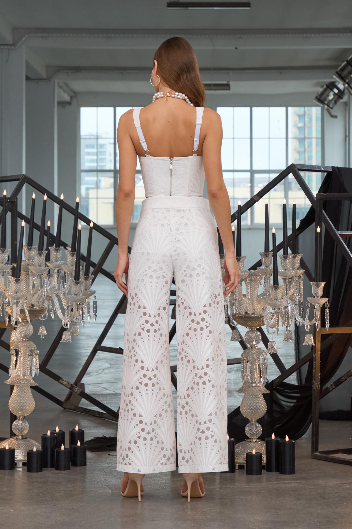 Oceanic Seashell Pants Beyaz