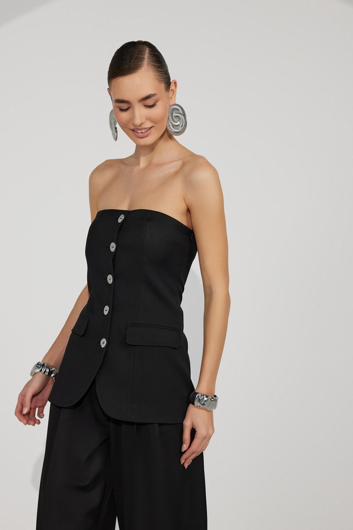 Pure Vest Bustier Black