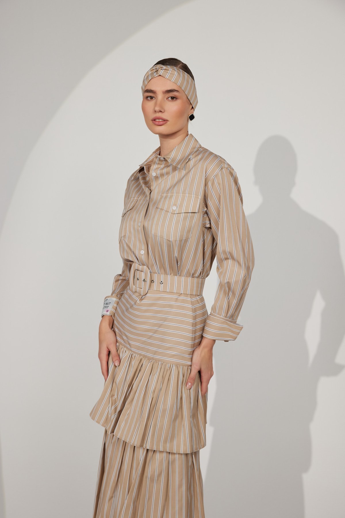 Queen Breeze Maxi Skirt&Belt Beige