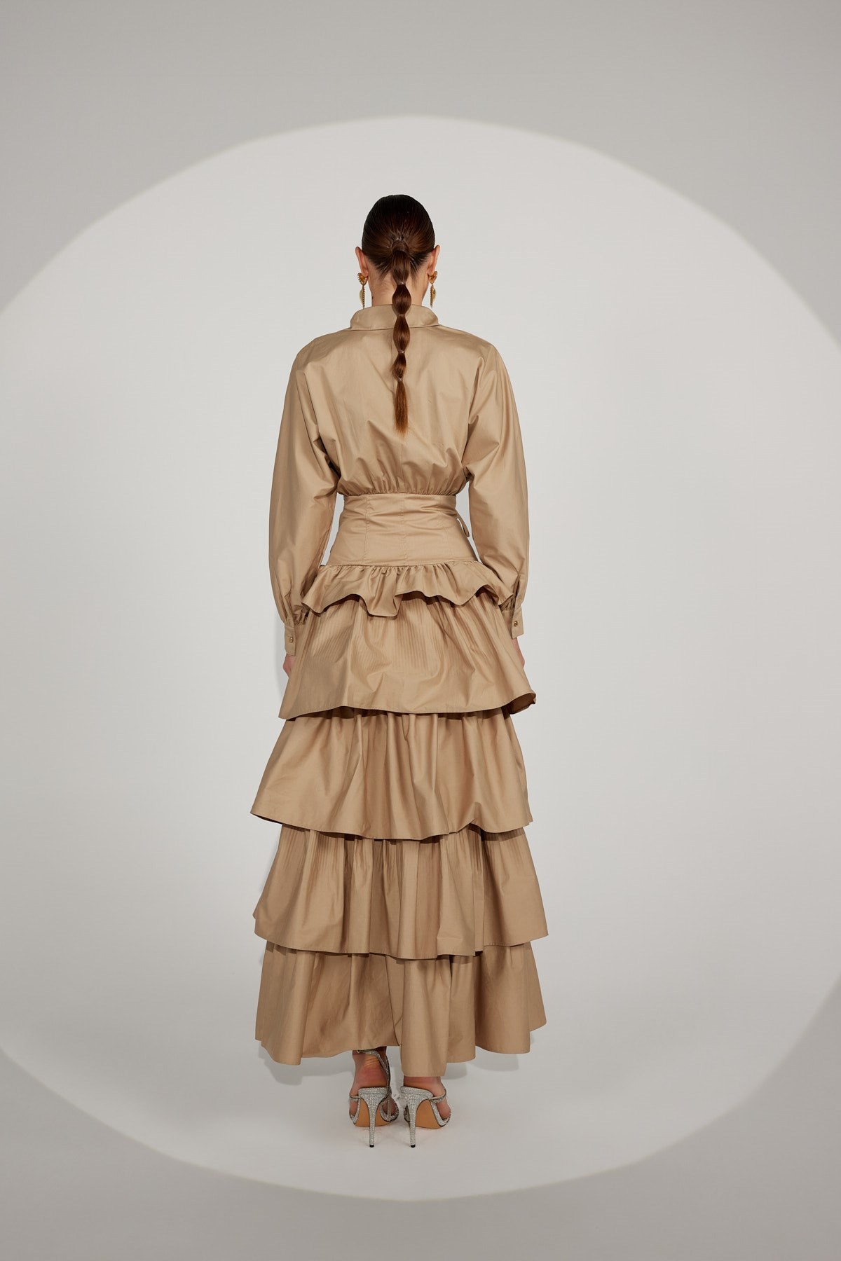Queen Cloud Maxi Dress Beige