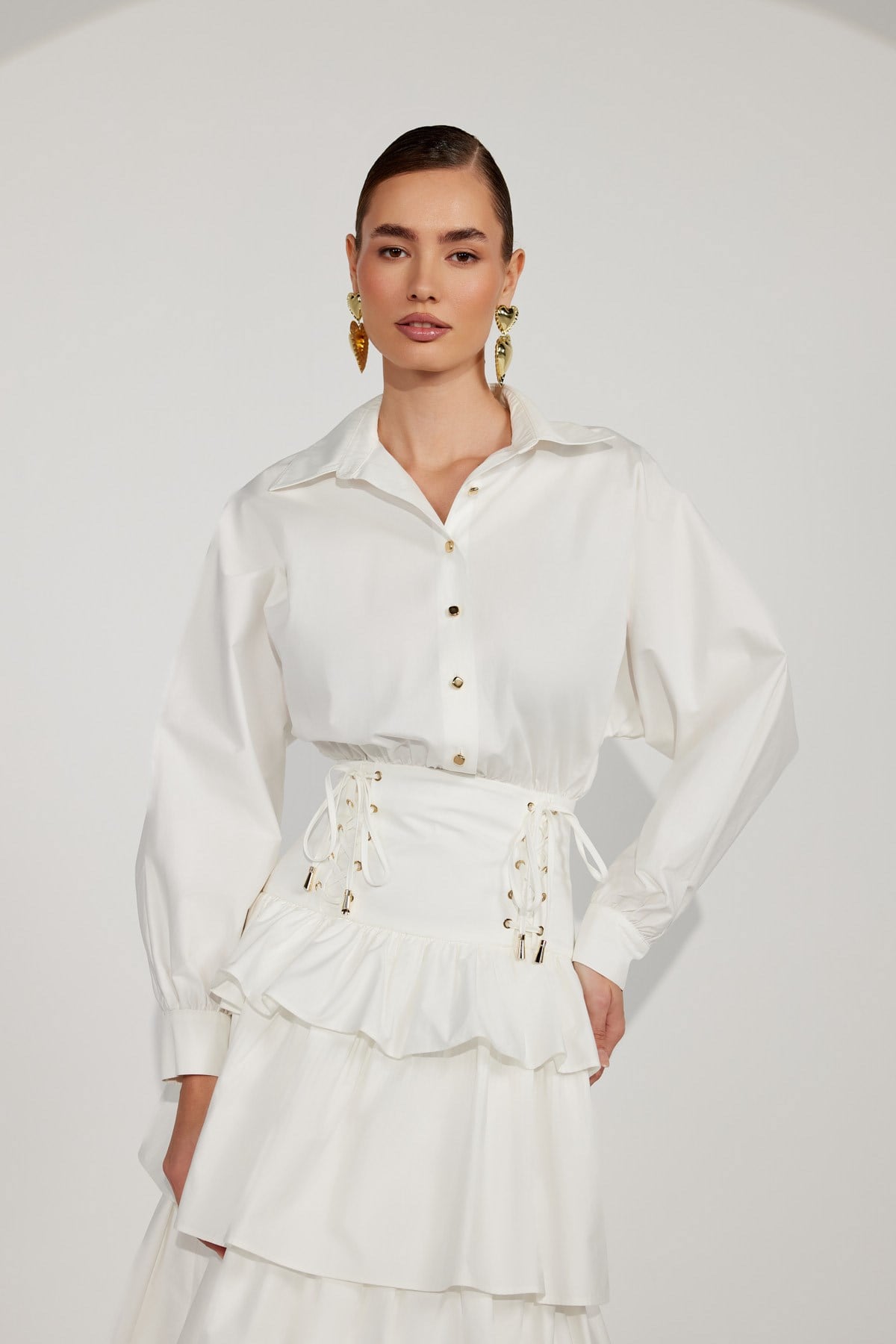 Queen Cloud Maxi Dress White