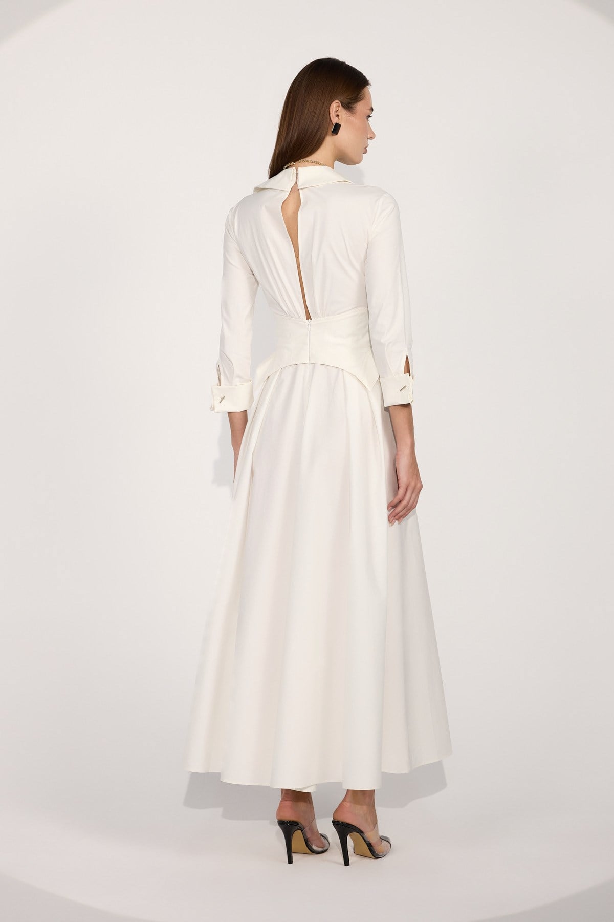 Queen Corset Maxi Dress Ecru