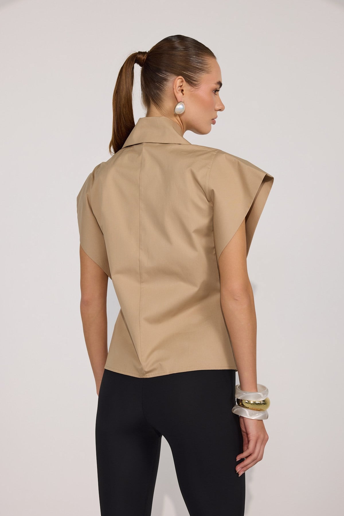 Queen Rose Blouse Bronze Brown