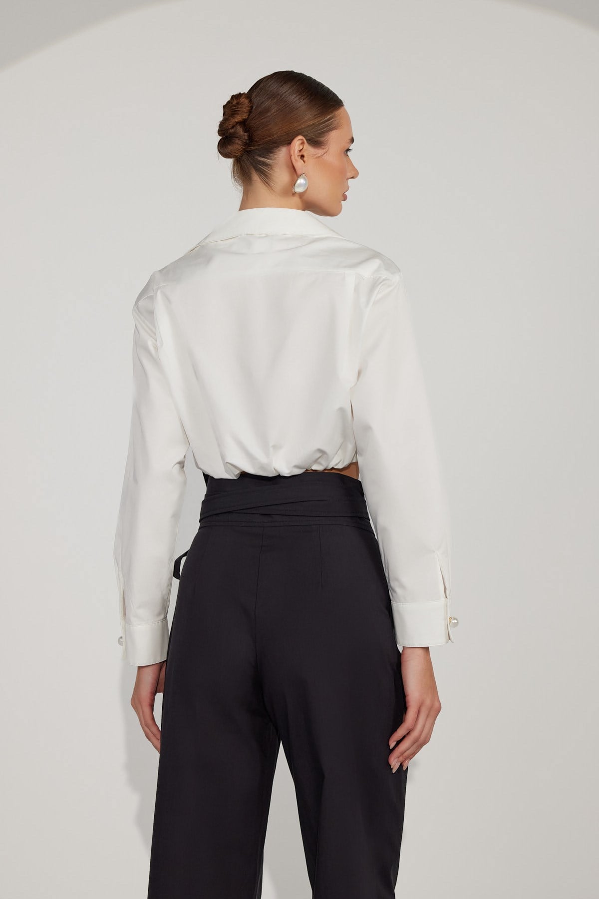 Regal Crop Blouse White