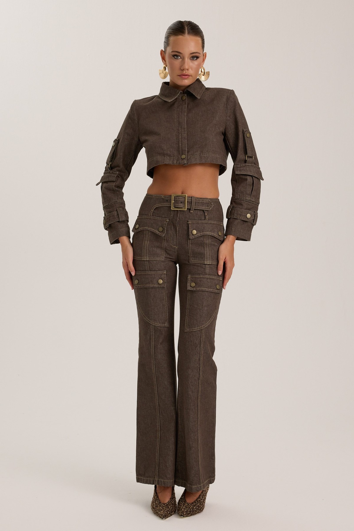 Rock Star Denim Jacket CHOCOLATE