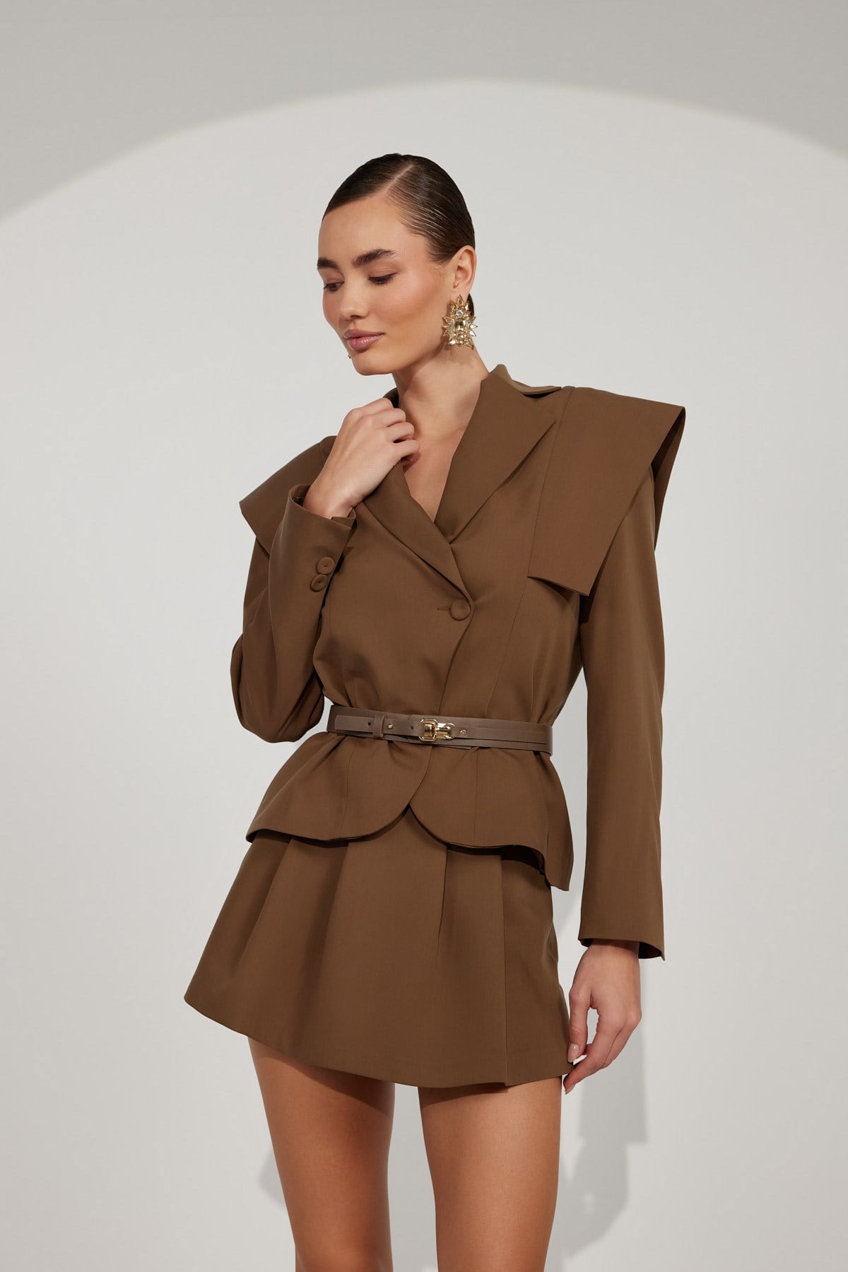 Samantha Mini Short Brown
