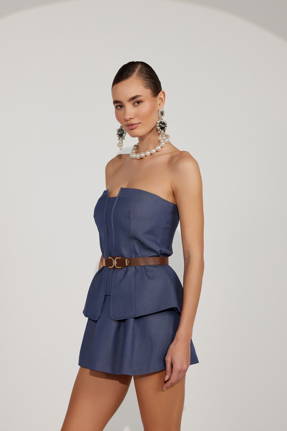 Samantha Mini Short İndigo