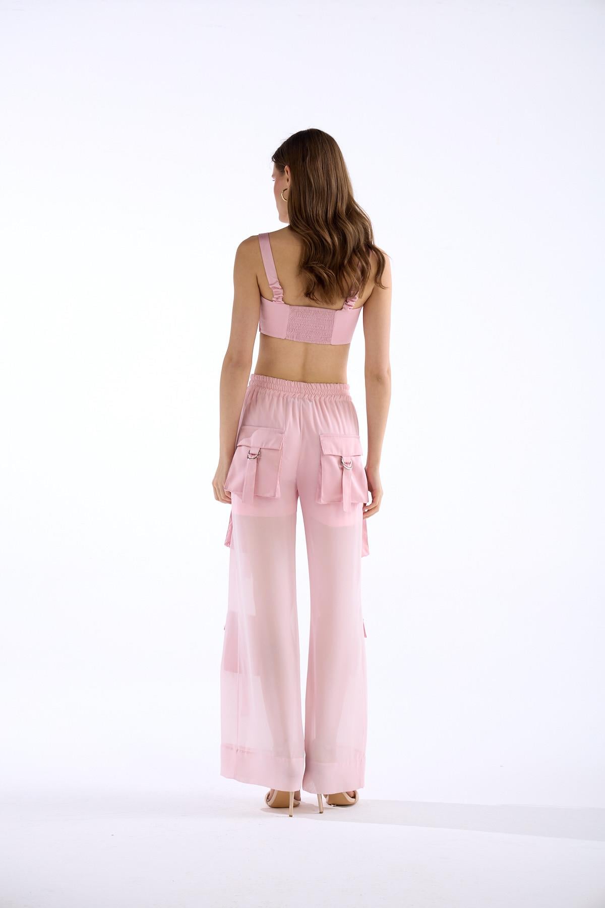 Sateen Tank Büstiyer Pembe