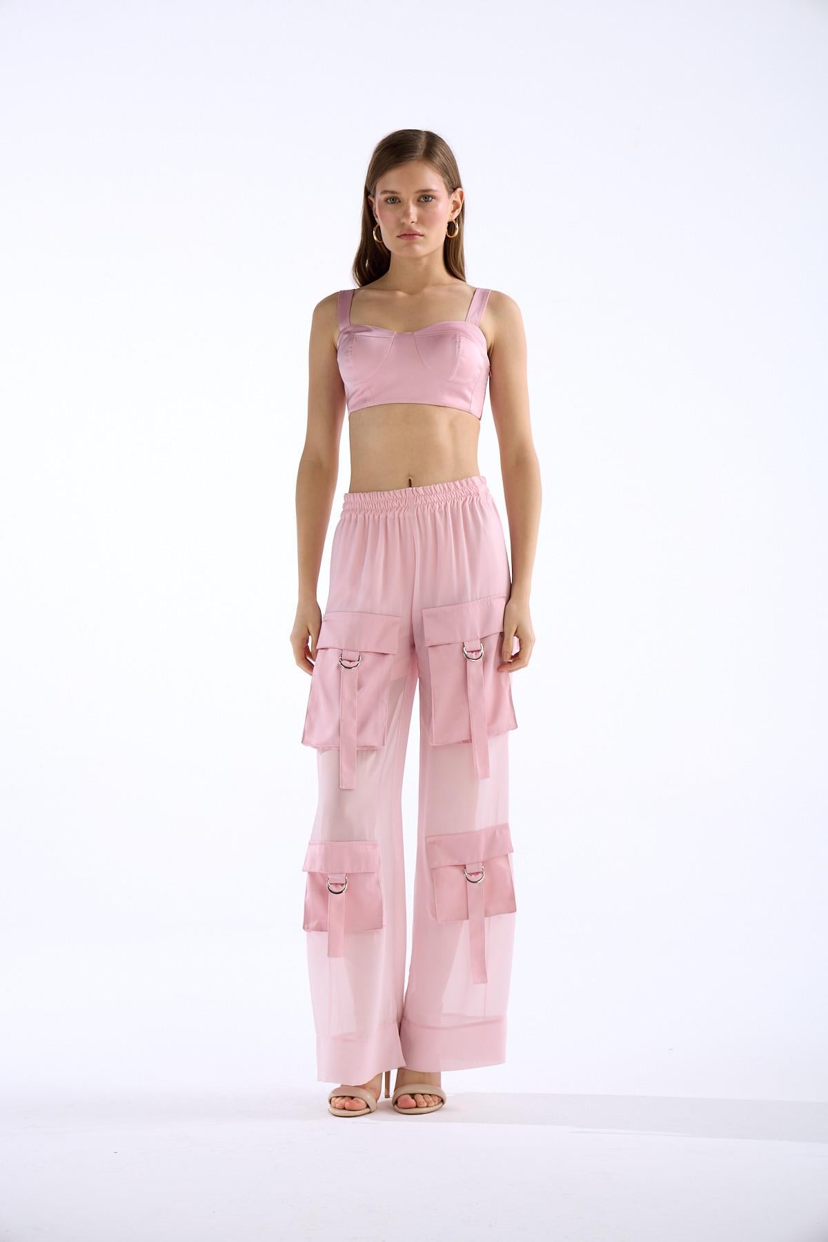 Sateen Tank Büstiyer Pembe