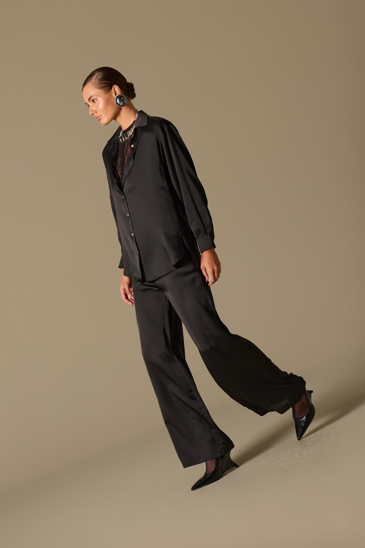 Sateen Touch Pantolon Black