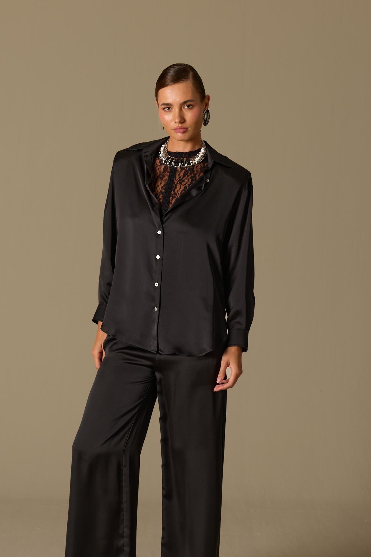 Sateen Touch Pantolon Black
