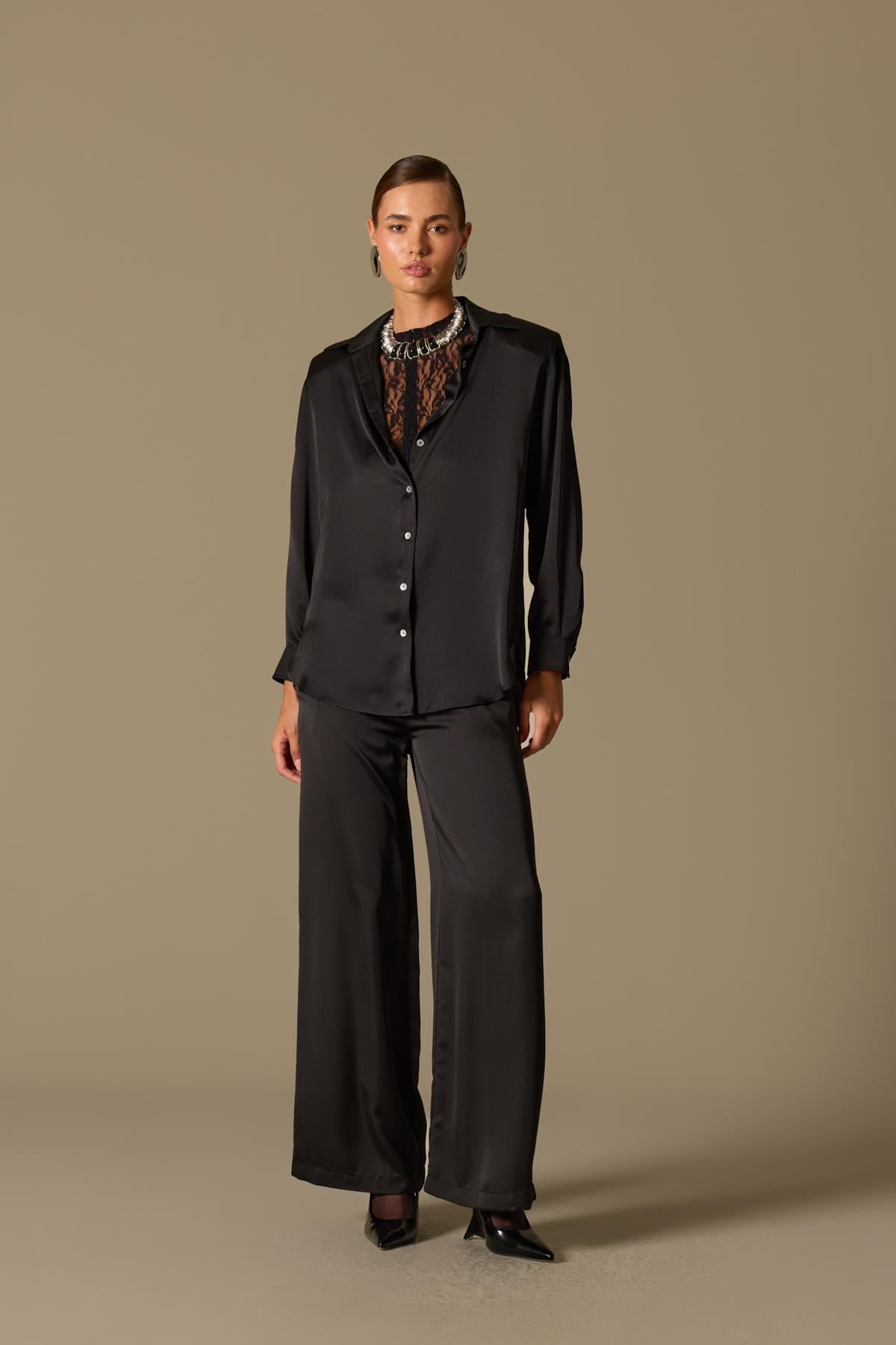 Sateen Touch Pantolon Black