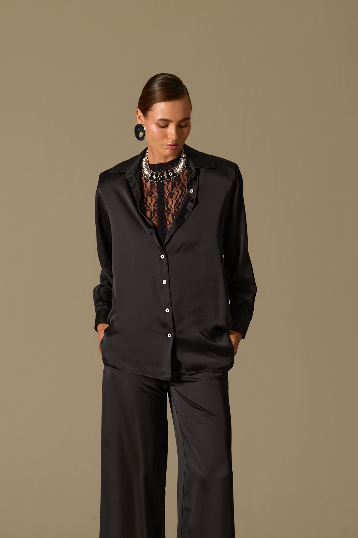 Sateen Touch Pantolon Black