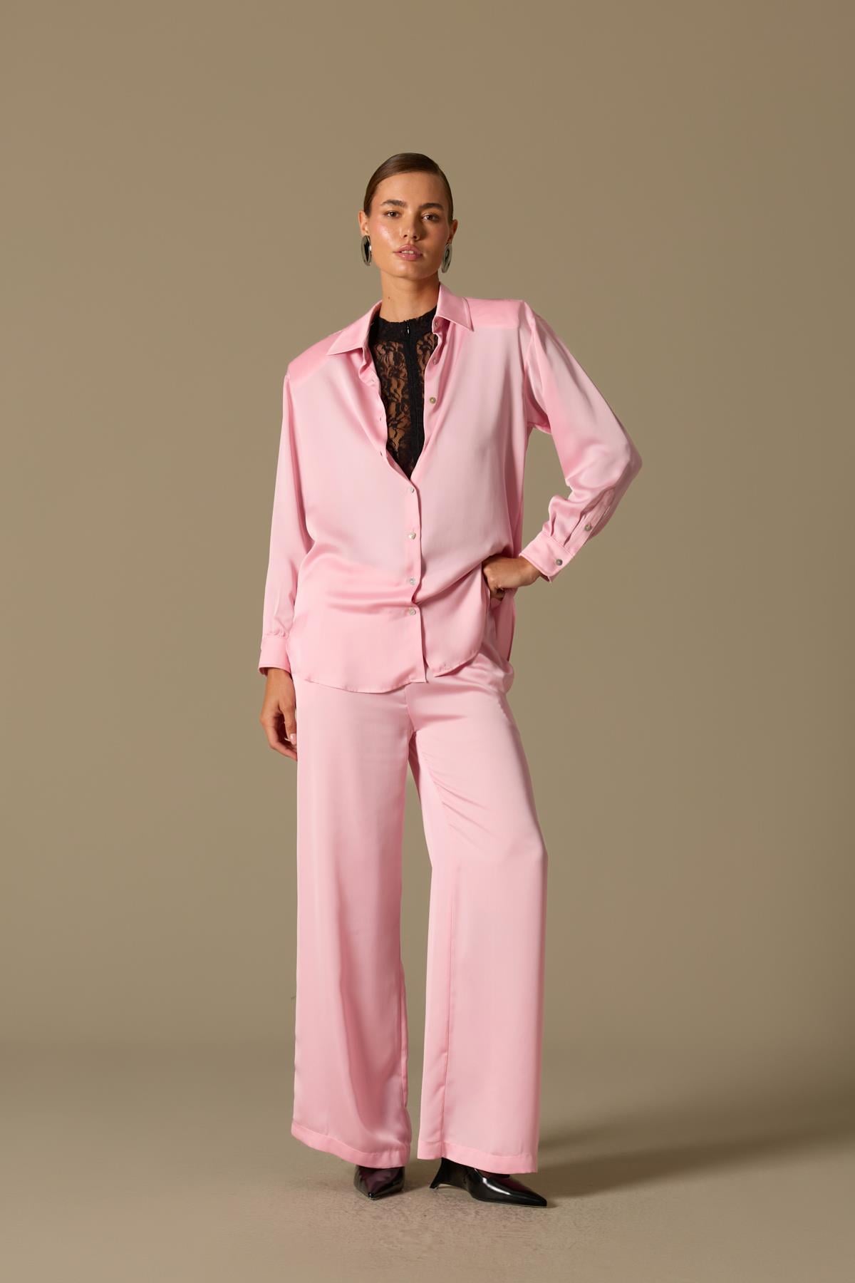 Sateen Touch Pantolon Pink