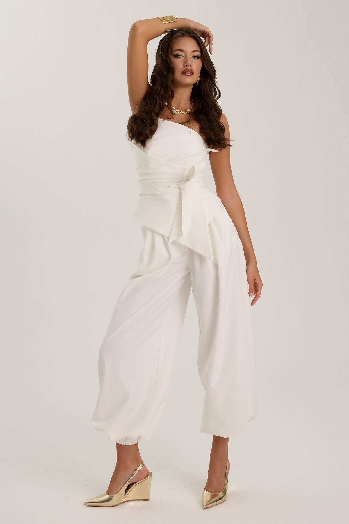 Sculpt Wrap Bustier Ecru