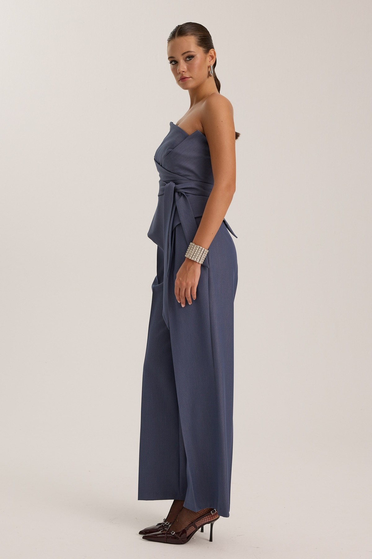Sculpt Wrap Bustier İndigo
