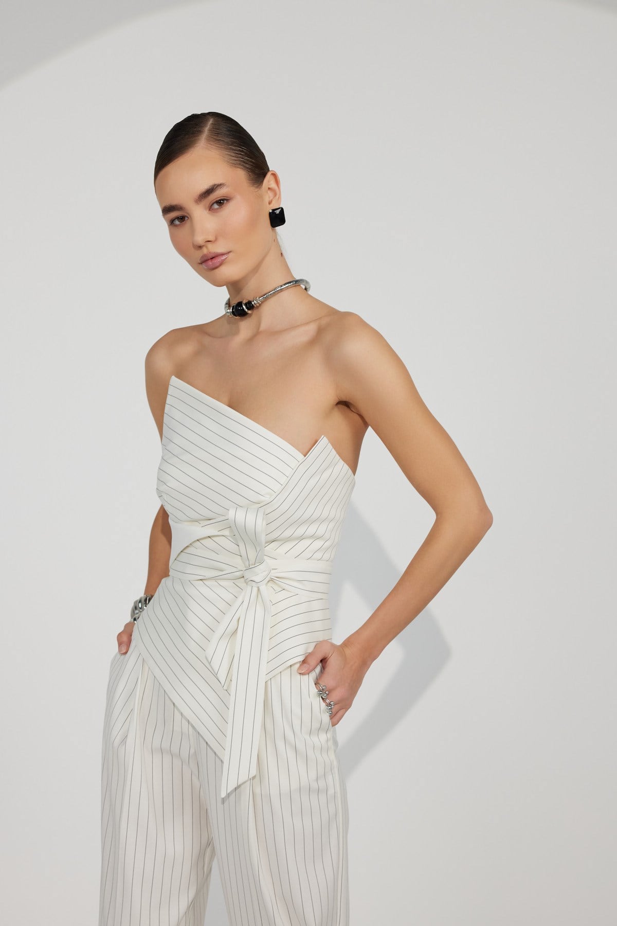 Sculpt Wrap Bustier White