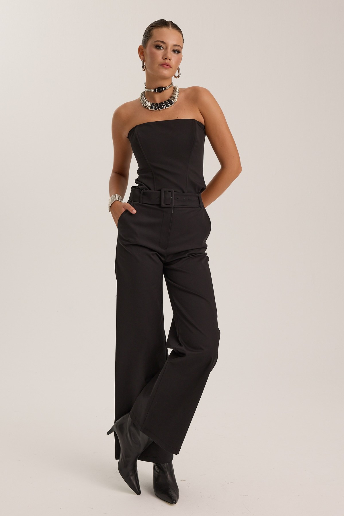 Selena Straight Cut Pant Black