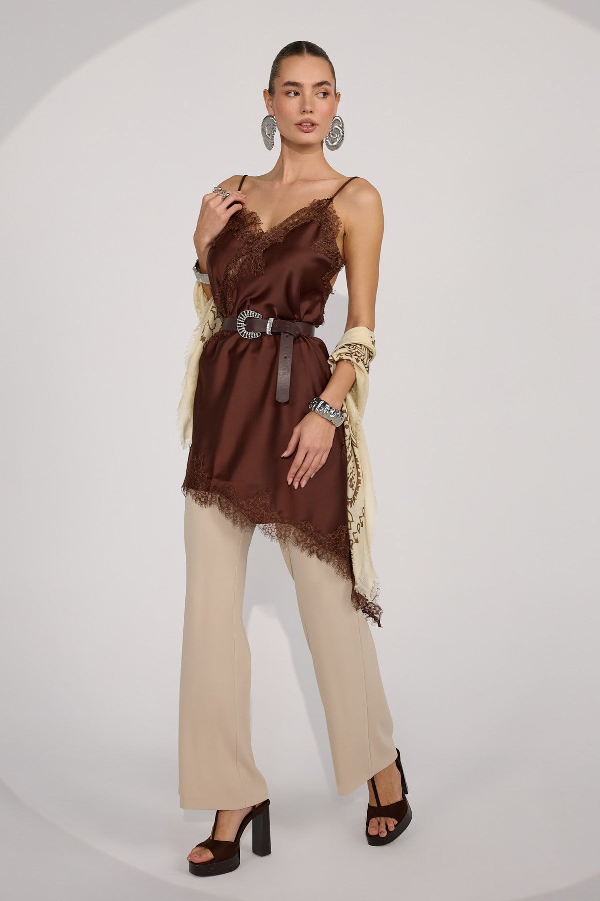 So Chic Kumaş Pantolon Bej