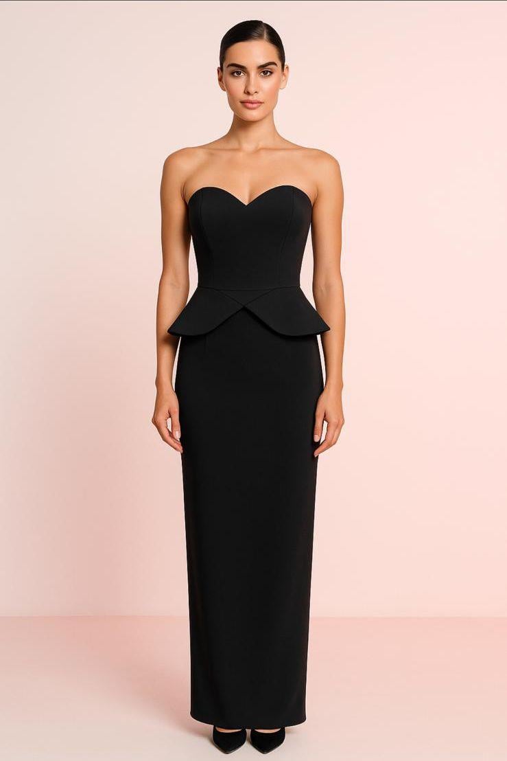 So Chic Maxi Boy Elbise Black